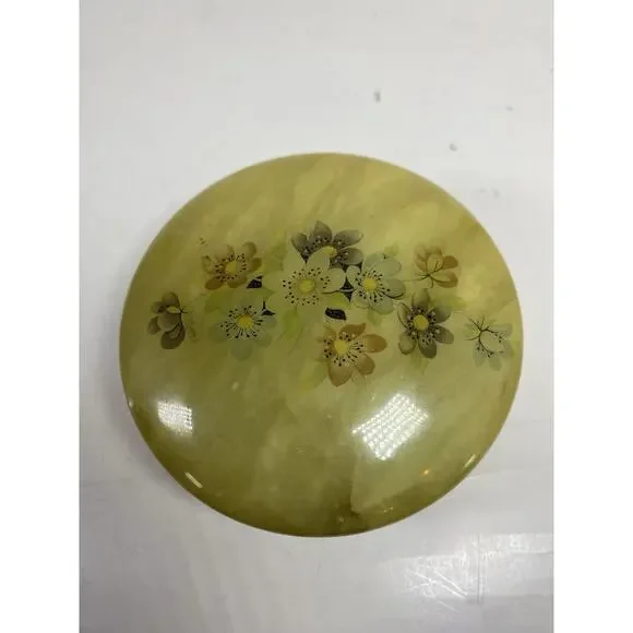 Vintage Alabaster Trinket Box - Picture 2 of 9